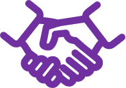 handshake purple